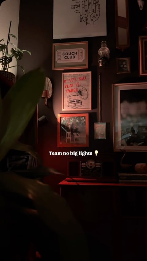Instagram post by @mybohojunglebook for Sherwin-Williams. Caption reads: Proudly representing team no big lights! 😌💡 Who....