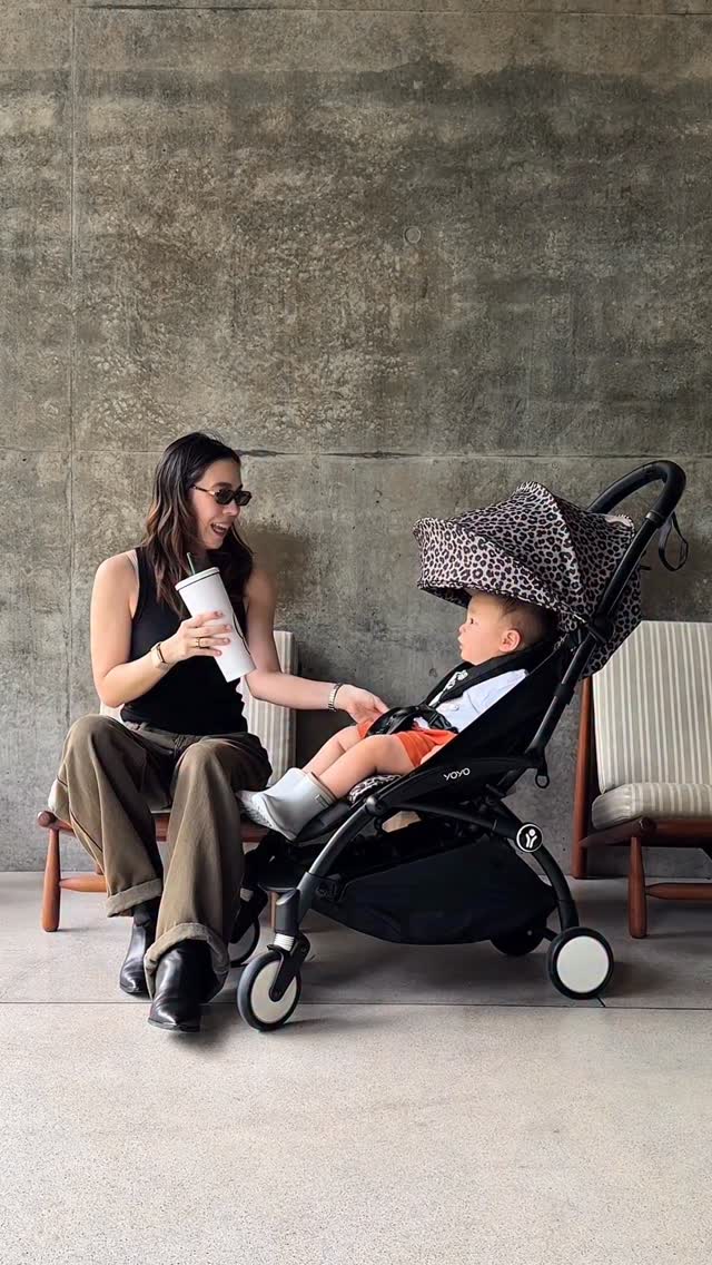 Instagram post by @pearpimpisa for Stokke. Caption reads: Not your ordinary stroller 🐆❤️‍🔥🎸....