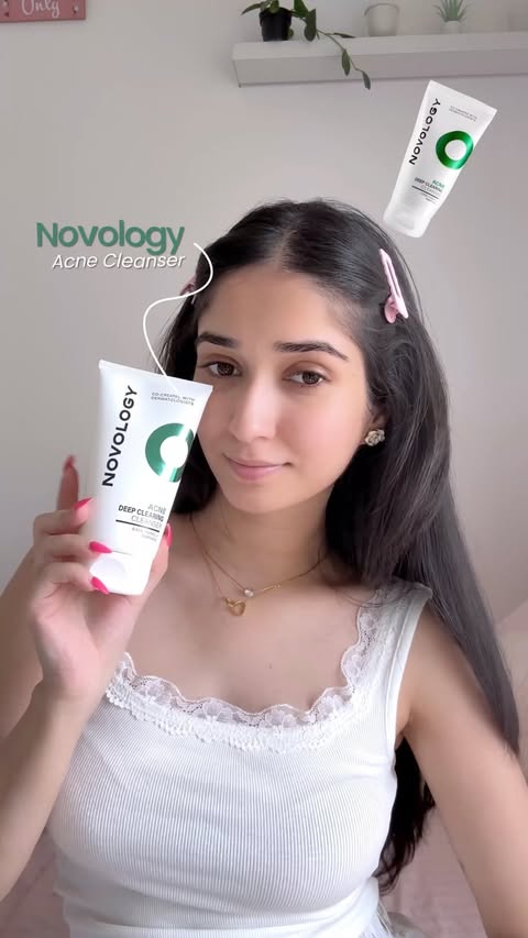 Instagram post by @eshabhagat for Novology. Caption reads: [...] ritual into a glow ritual with....
