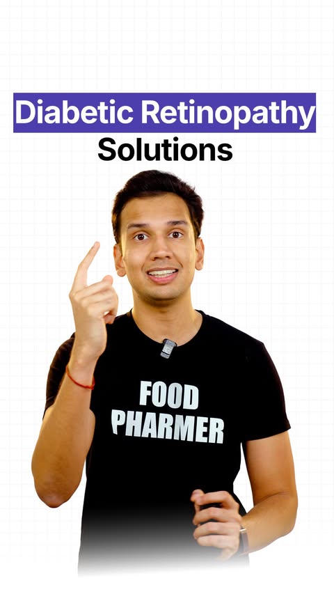 Instagram post by @foodpharmer for Sun Pharma. Caption reads: [...] control To fight diabetic retinopathy,....