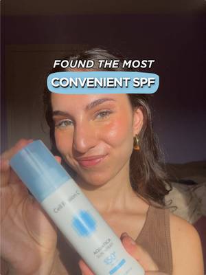 TikTok post by @elsa.crescent for Cell Fusion X. Caption reads: I love that it comes in a spray bottle because it....