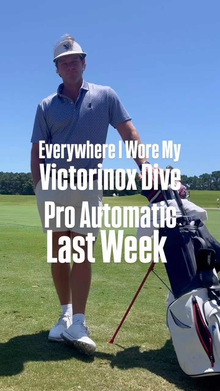 Instagram post by @blairwheeler for Victorinox. Caption reads: My Dive Pro Automatic basically gone everywhere....