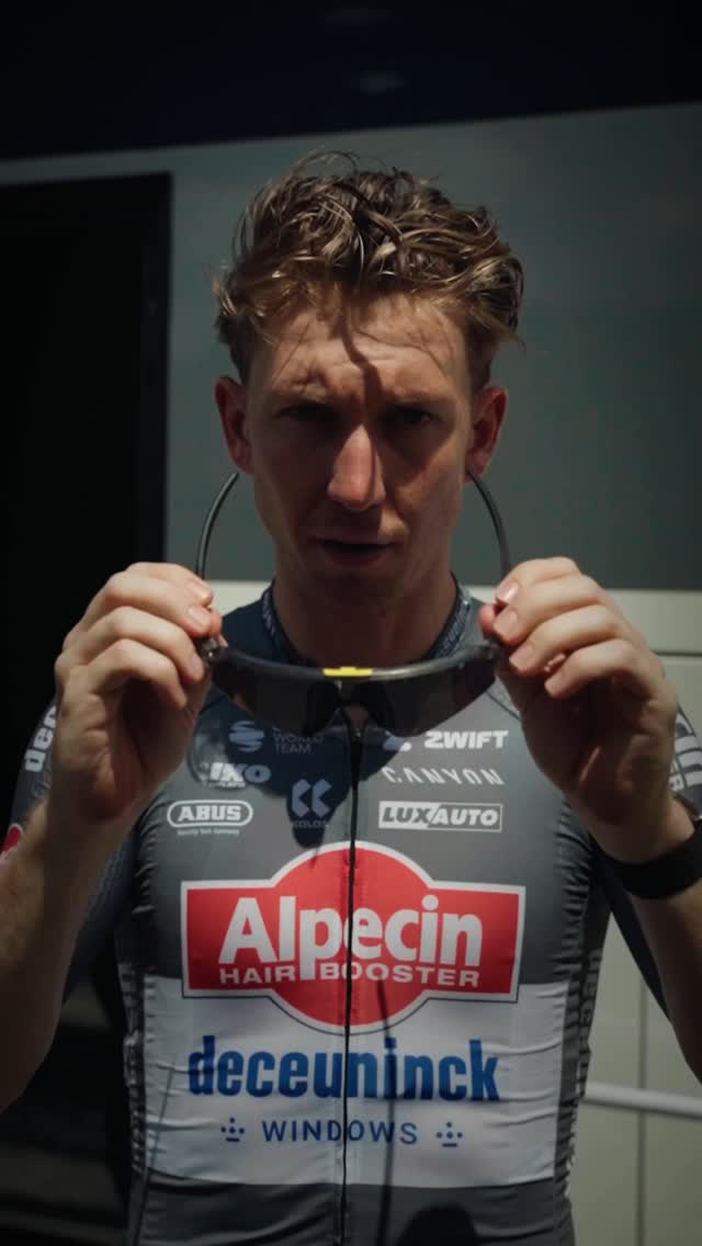Instagram post by @alpecindeceuninck for WHOOP. Caption reads: Decision stress 😎

Discover the new @oakleybike x....