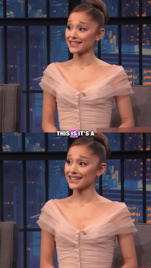 Instagram post by @arianastuffgrande for Universal Pictures. Caption reads: Ariana talking about @universalpictures promo!....