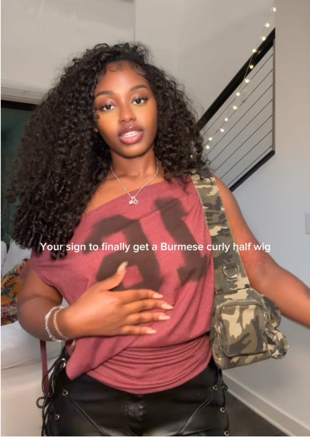 TikTok post by @tianashannell for OQHAIR. Caption reads: I absolutely loveee this hair!! 😍😍😍 @OQHAIR....