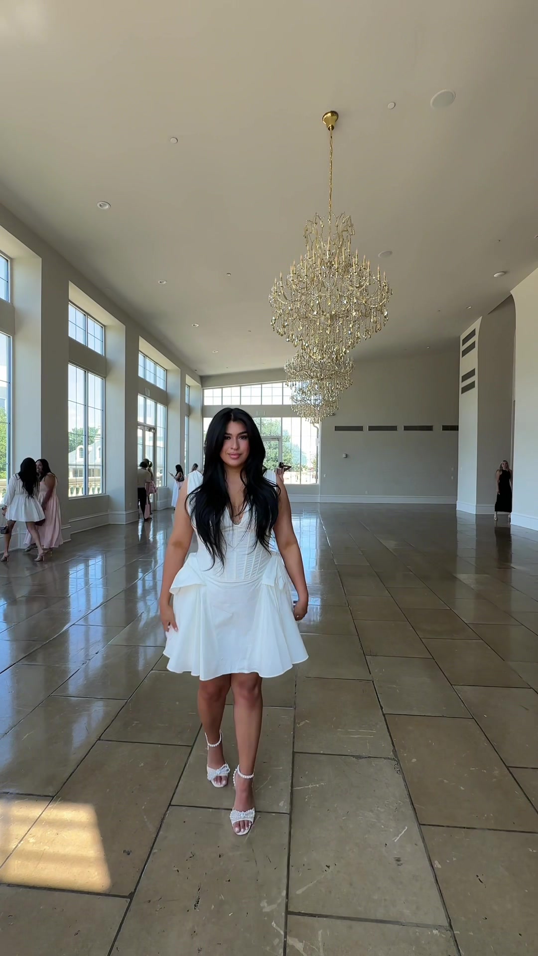 TikTok post by @evelynjuarezofficial for Static Nails. Caption reads: [...] Dallas mansion party in Dallas Tx (vlog)....