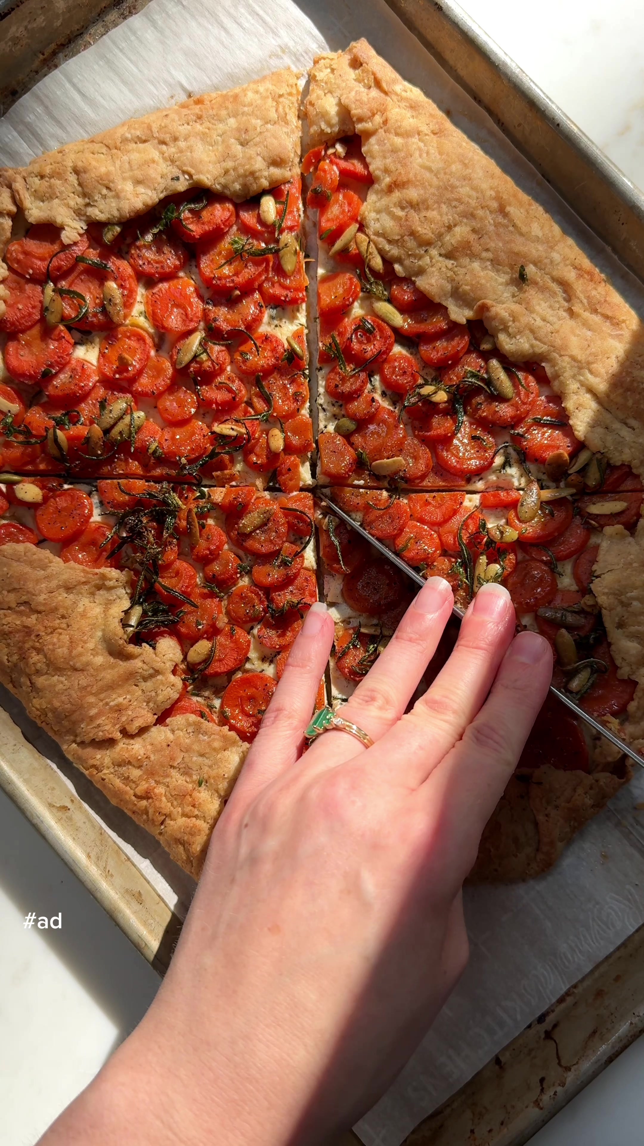 TikTok post by @justine_snacks for Del Monte. Caption reads: [...] of the assembly is easy because of @Del....