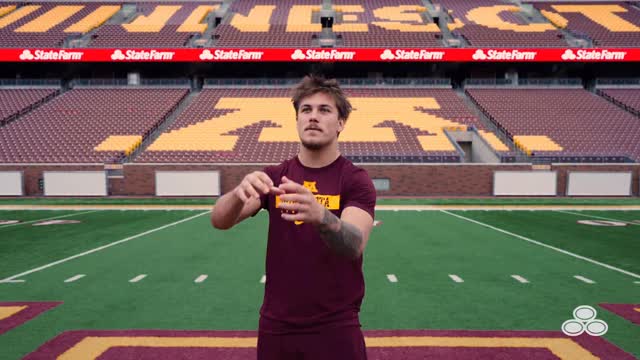 Instagram post by @koi_perich for State Farm. Caption reads: Turns out @koi_perich has a hidden skill off the....