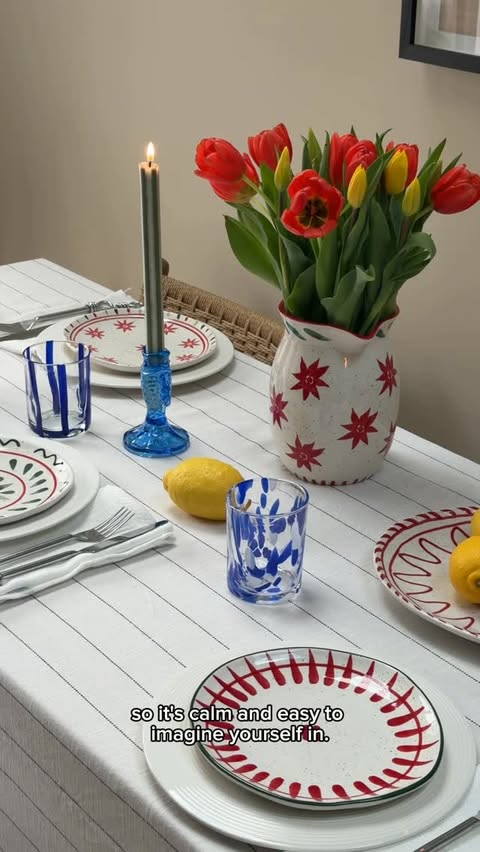 Instagram post by @a.modest.semi for HomeSense. Caption reads: [...] this tablescape using pieces from....