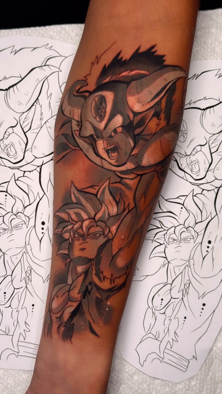 Instagram post by @epicgamerink for MadRabbit. Caption reads: Goku UI vs Moro 

📍456 Suffolk ave, Brentwood....