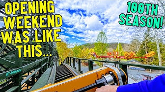 YouTube post by @JPVideos81 for Normal Not Allowed Promo. Caption reads: BETTER THAN EVER? Knoebels 100th Season OPENING....