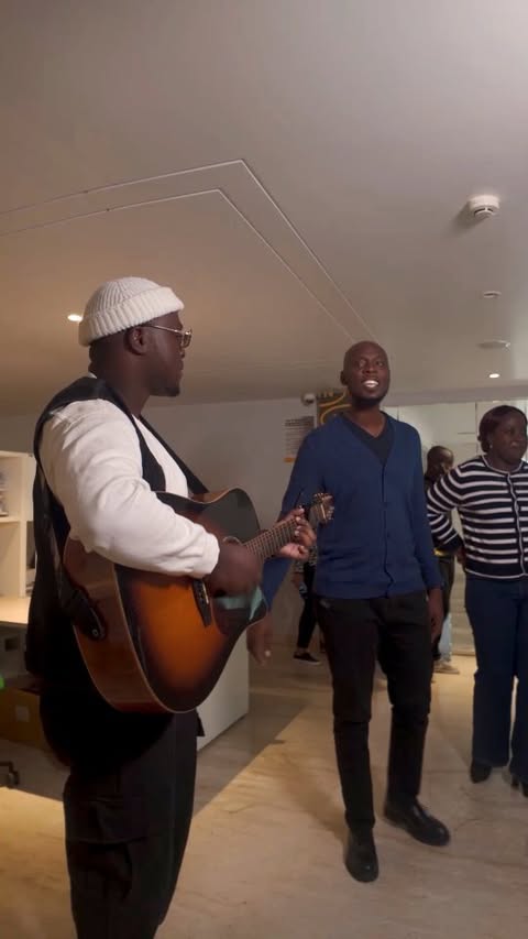 Instagram post by @therealpompi for MTN South Africa. Caption reads: Today we took over the @mtnzambia HQ to spread....