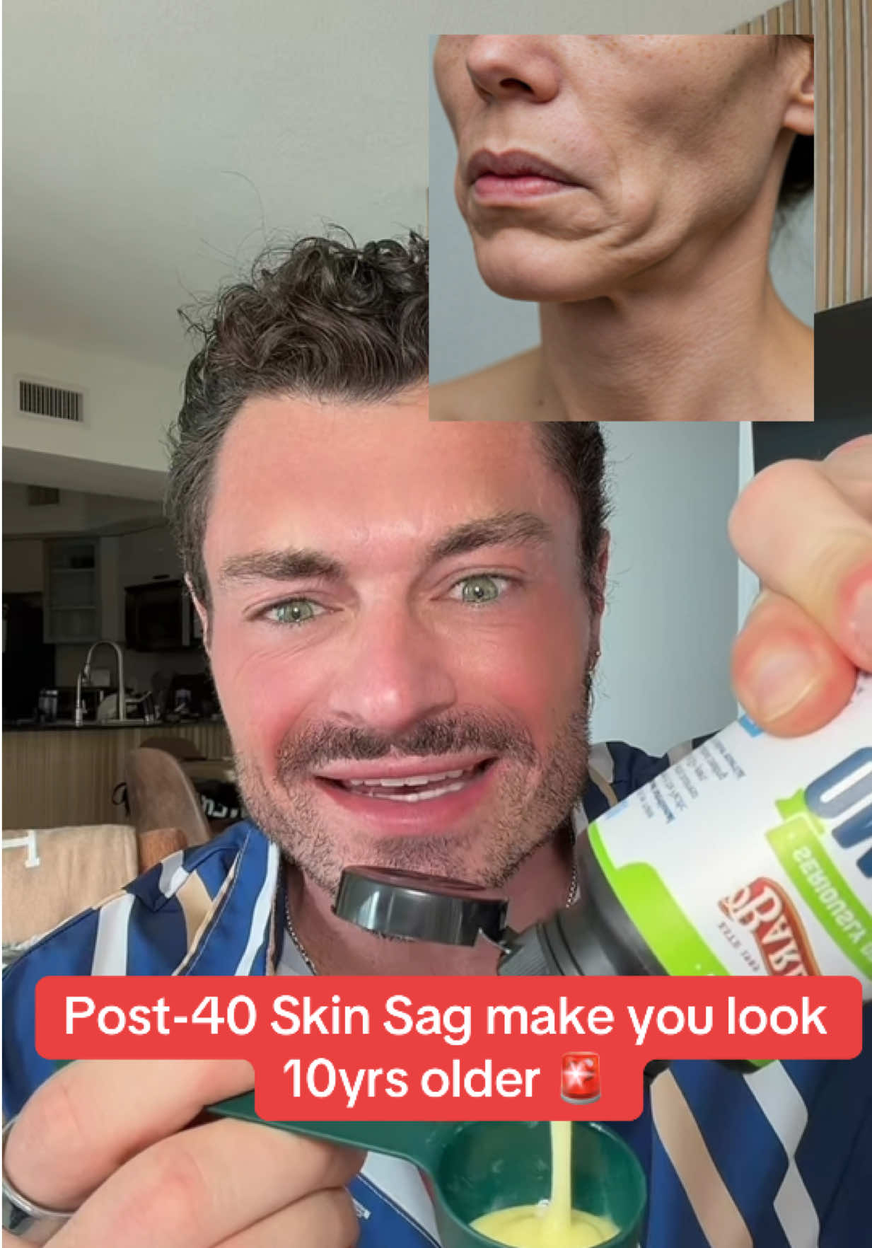 TikTok post by @brendpaul for Barlean's. Caption reads: [...] #wellness #dailyritual #womenover40....