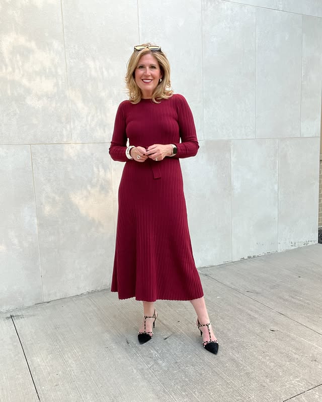 Instagram post by an influencer for Melie Bianco. Caption reads: [...] #fashionover50 #thisisann #meliebianco....