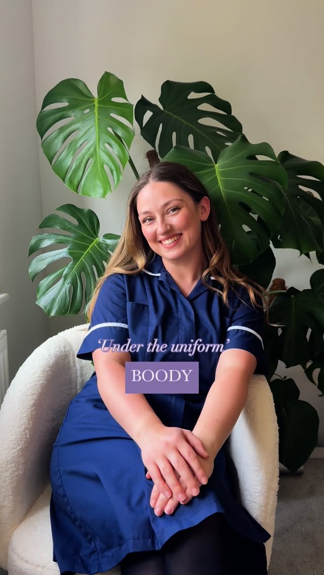 Instagram post by @nursingplanetpodcast for Boody. Caption reads: Shifts are long, patients need us and caffeine is....