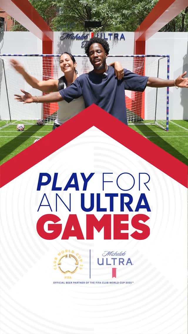 Instagram post by @galindoalba for Michelob ULTRA. Caption reads: First one to hit the crossbar gets the ULTRA! How....