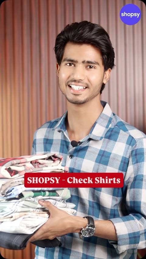 Instagram post by @talib.styling for Shopsy. Caption reads: Amazing Check Shirts From @shopsy_app 🔥 Comment “....