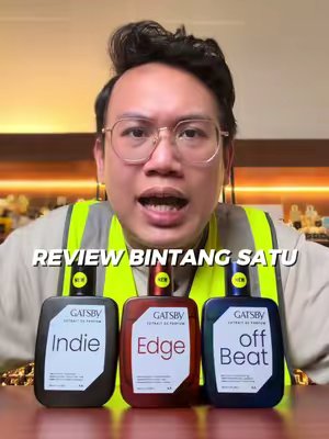 TikTok post by @bro_een for GATSBY Indonesia. Caption reads: Review bintang 1 @GATSBY Indonesia Extrait....