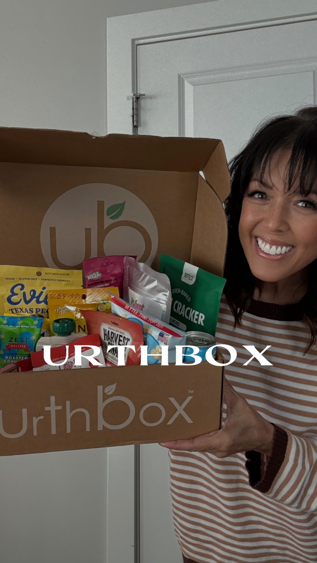 Instagram post by @stacy.bowler for Harvest Snaps. Caption reads: a subscription box, but make it 
t a s t y  with....