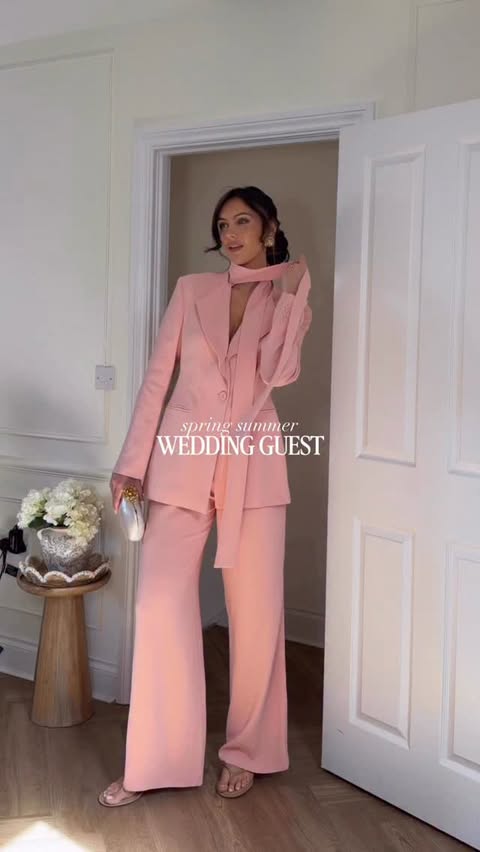 Instagram post by @sophiemoulds for Karen Millen. Caption reads: ad It’s WEDDING SEASON🫶🏼✨ lots more gorg options....