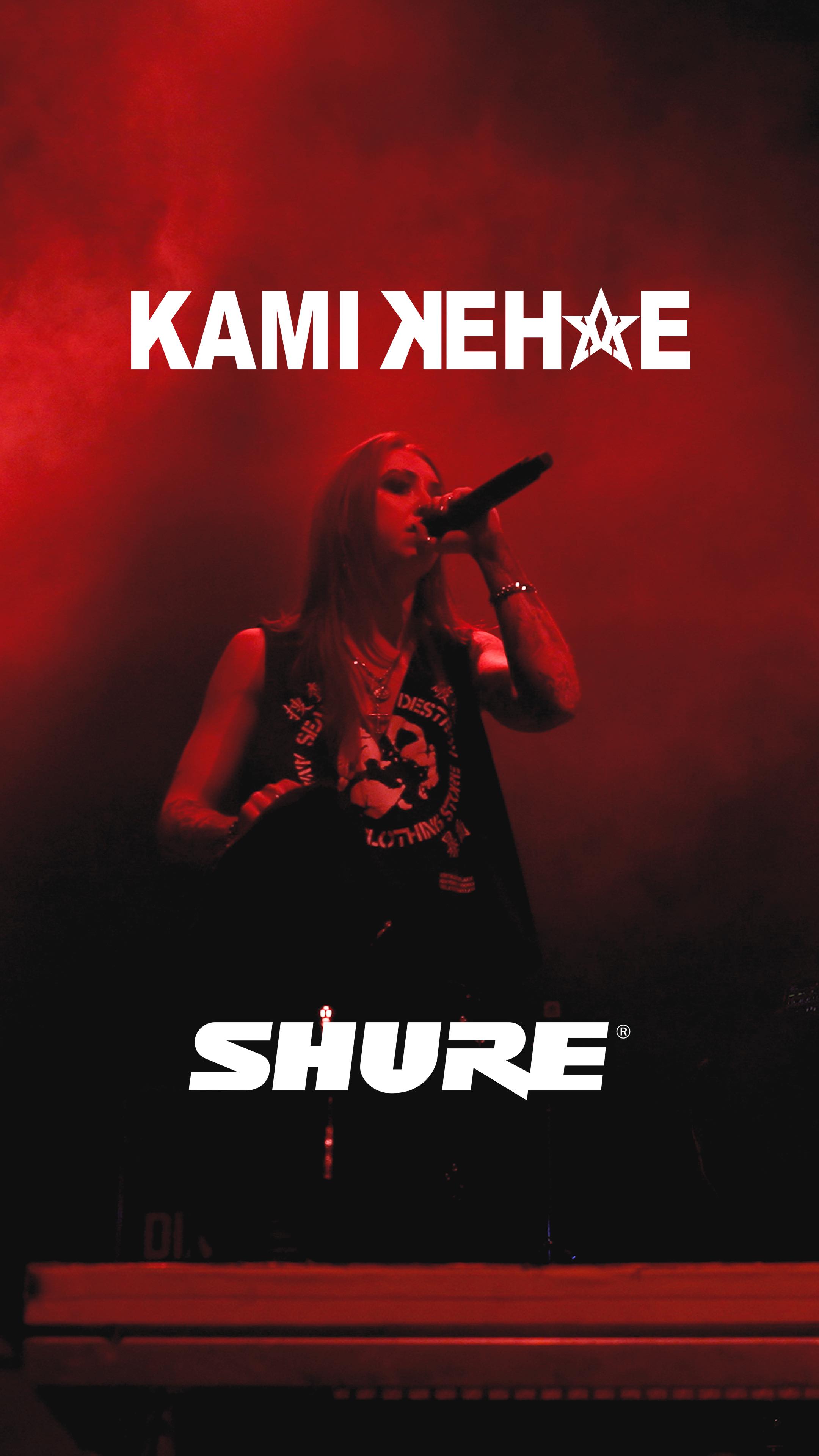 Instagram post by @kamikehoe for Shure. Caption reads: we rockin with @shure 🖤

#shure #nexadyne.