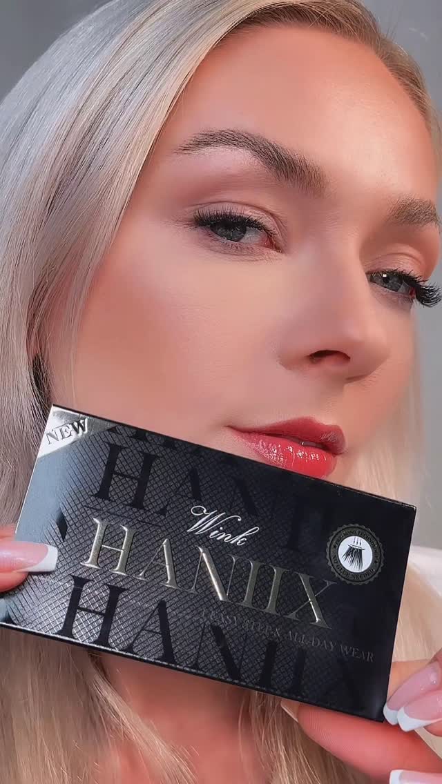 Instagram post by @beautybeing__ for Haniix. Caption reads: [...] in love with the Self-Adhesive Lashes by....