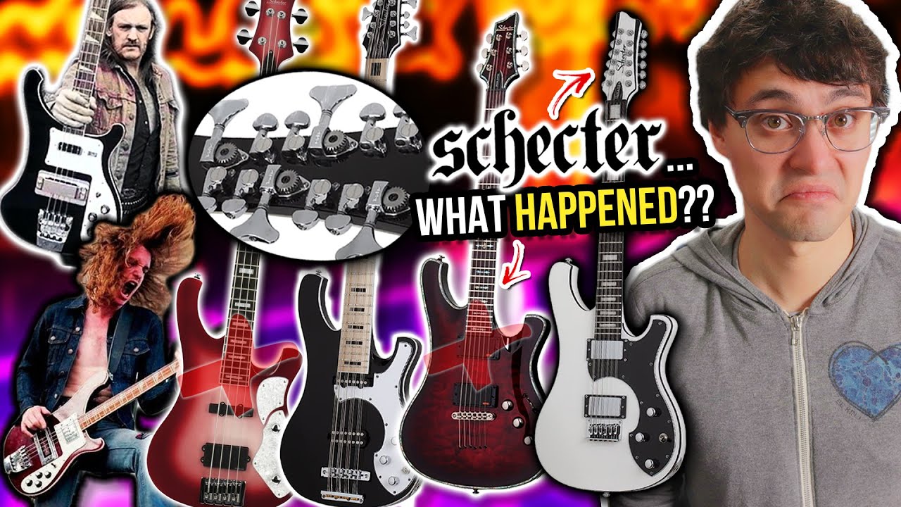 YouTube post by @agufish for 1 Shot Energy. Caption reads: Let's talk about the bizarre Schecter Stargazer....