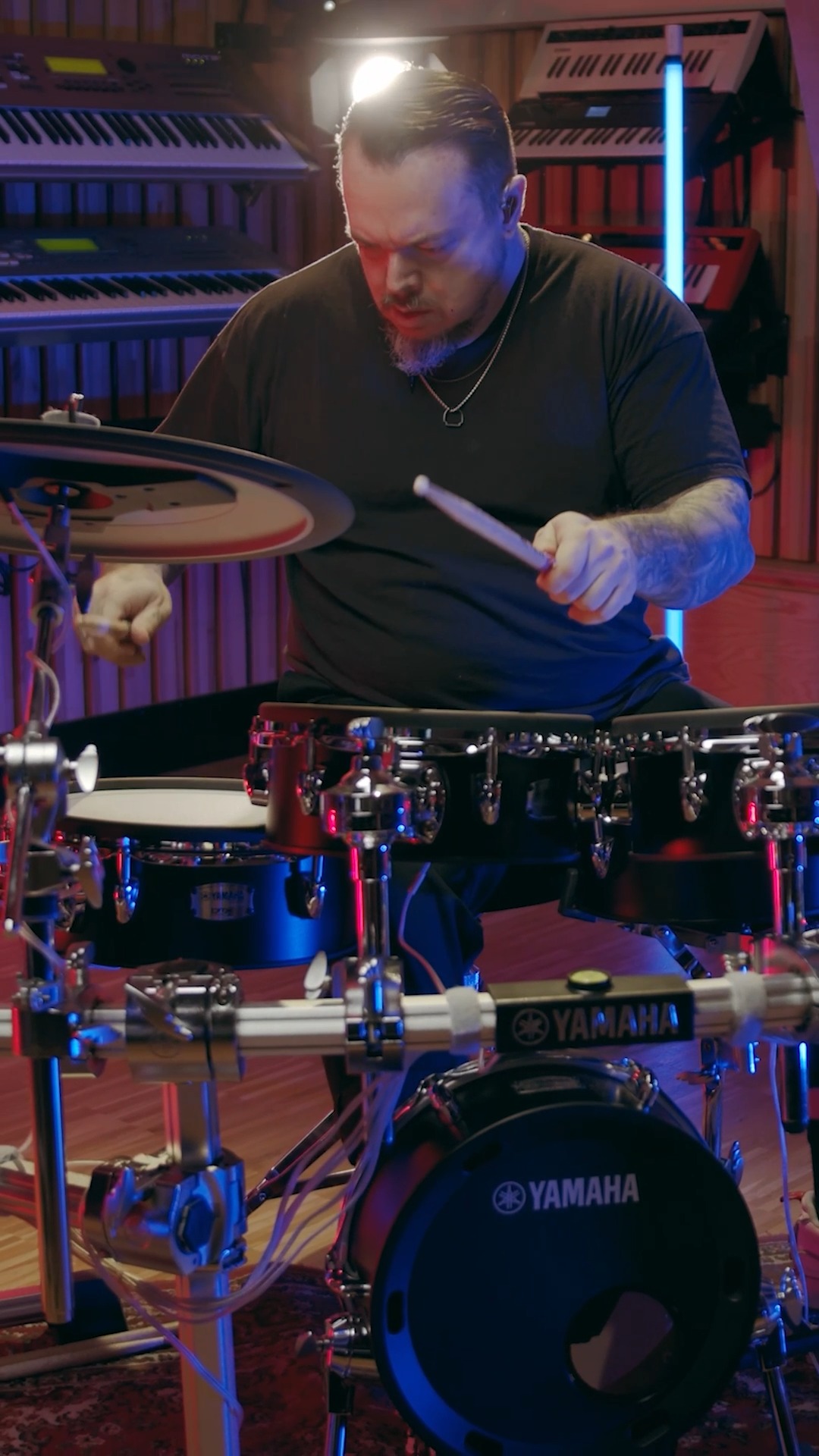 Instagram post by @iggor_cavalera for Yamaha. Caption reads: The DTX10 series is the flagship of the DTX....