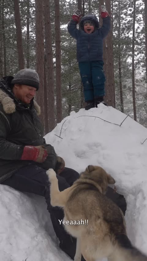 Instagram post by @torigoesoutside for Rogers. Caption reads: [...] in a snow fort in the middle of nowhere,....