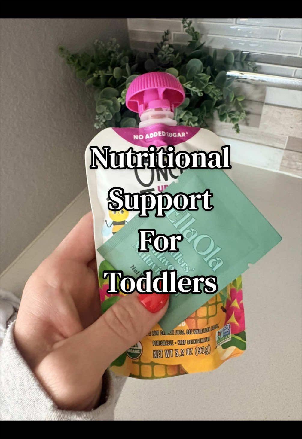 TikTok post by @megkauffman for EllaOla. Caption reads: [...] to support your toddlers nutrition! @EllaOla....