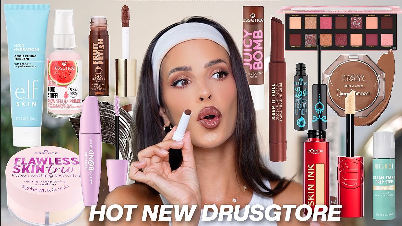 YouTube post by @laura88lee for Lunar Beauty. Caption reads: TONS of NEW VIRAL Drugstore makeup tested.