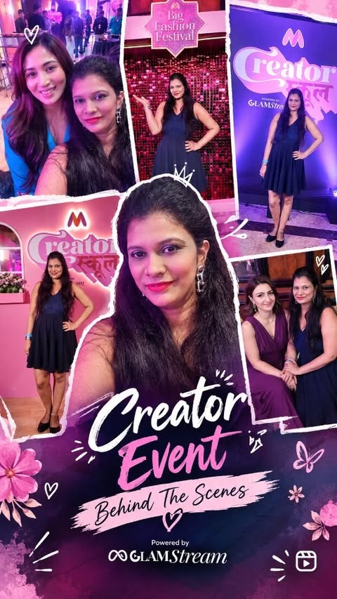 Instagram post by @stunning_foreva for Myntra. Caption reads: [...] star-studded moments! ✨ ❤️Attended the....