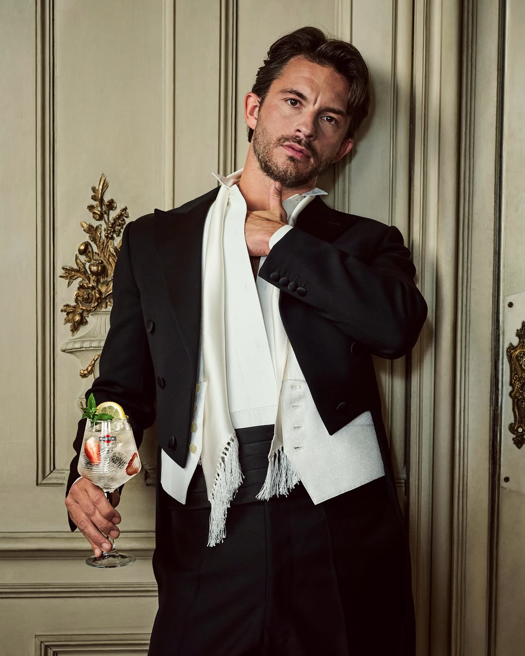 Instagram post by @theshamelessfund for MARTINI. Caption reads: Meet our new ‘MARTINI Man’, Jonathan Bailey.....