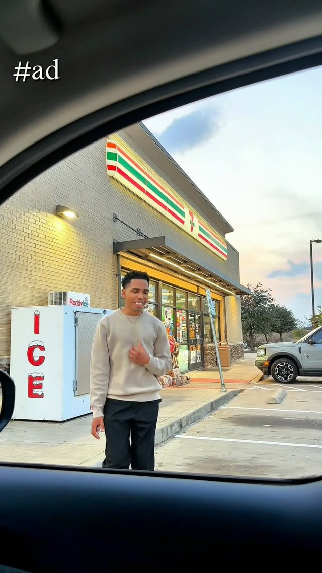 Instagram post by @1buttah for 7-Eleven. Caption reads: [...] holiday gift for my brother? Done. Hit....