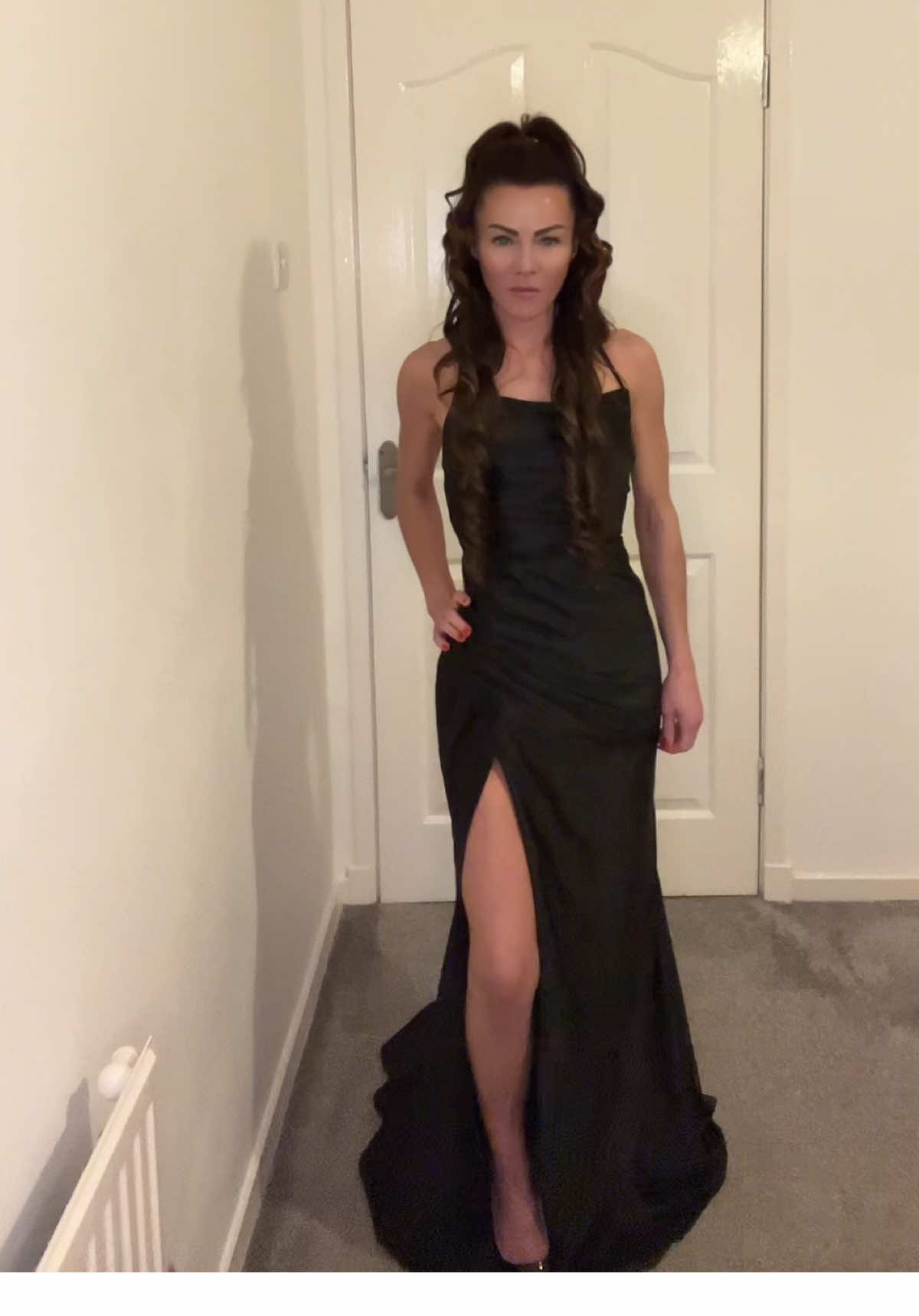 TikTok post by @beaumichelleg for Azazie. Caption reads: can we have a moment for this Azazie little....