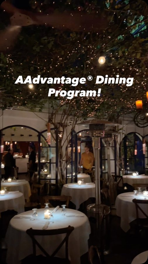 Instagram post by @elisolanooo for American Airlines. Caption reads: What’s better than dining at amazing Los Angeles....