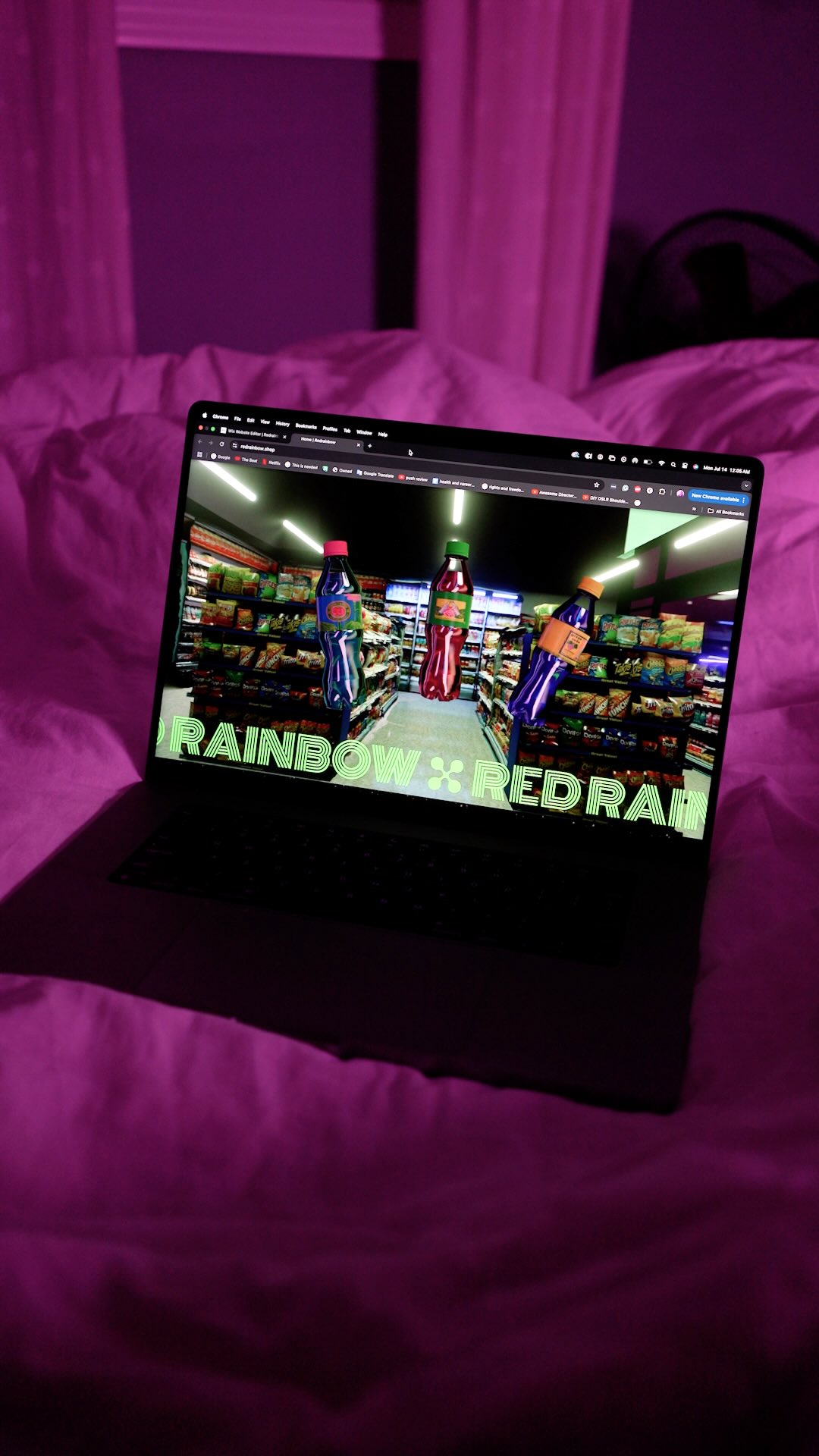 Instagram post by @hallietut for Wix. Caption reads: we just followed @hallietut down a cyber-rabbit....