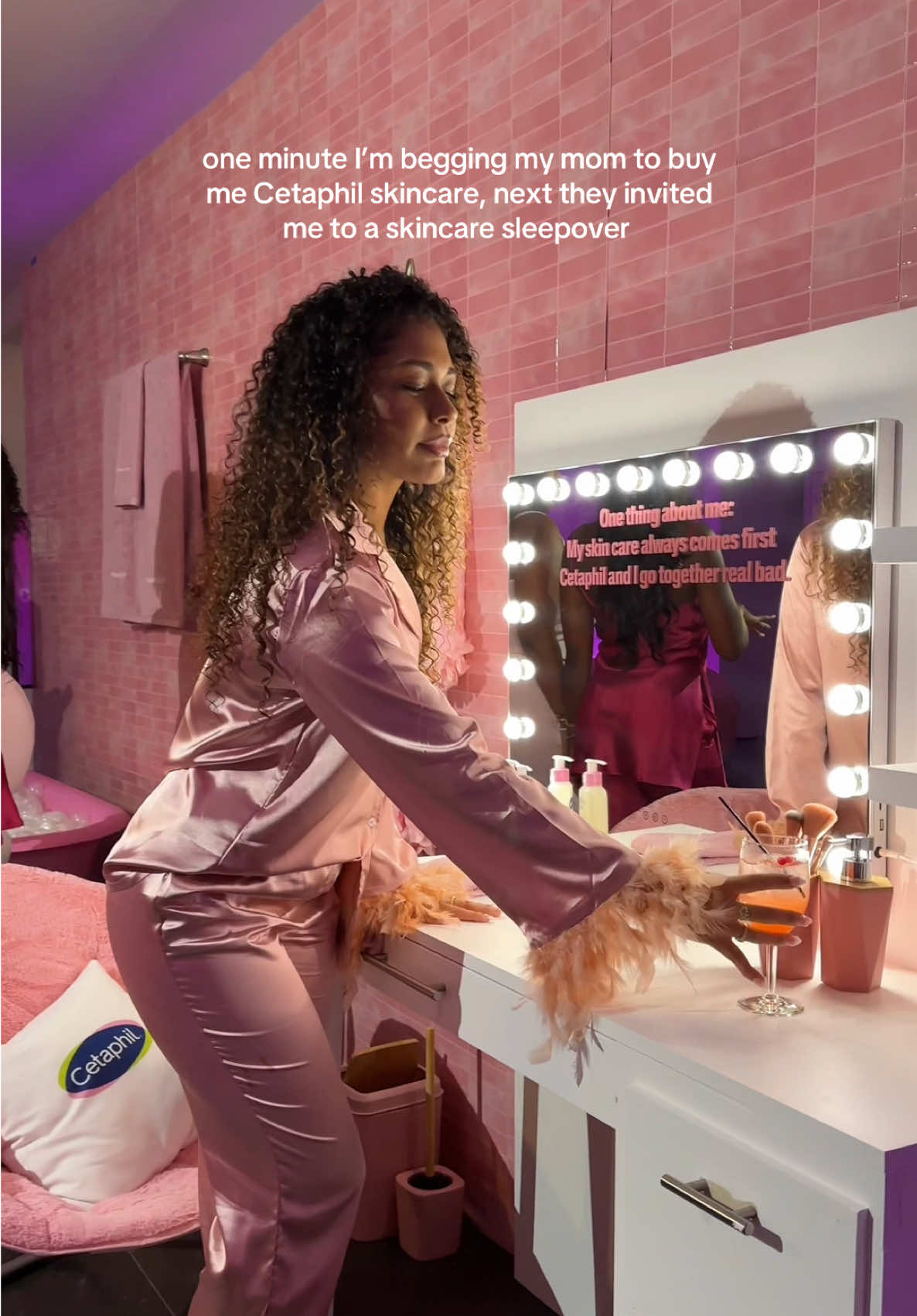 TikTok post by @lina.usher for College Fashionista. Caption reads: [...] #CFPartner #CetaphilNourish @College....