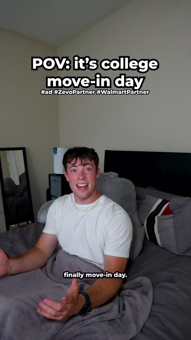 Instagram post by @andreww_mckenna for Zevo. Caption reads: #ad #ZevoPartner #WalmartPartner college students....