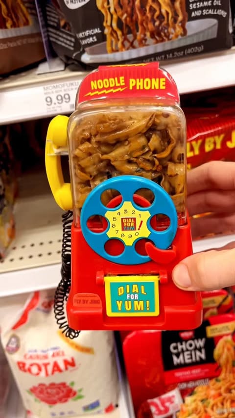 Instagram post by @obviousplant for FLY BY JING. Caption reads: Noodle Phone? Dial for yum? I’ve got questions… .....