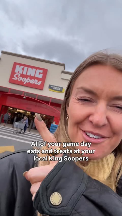Instagram post by @katywinge for King Soopers. Caption reads: Get your game day spread at @mykingsoopers....