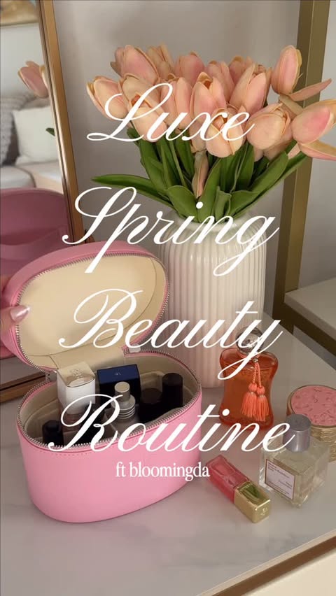 Instagram post by @steffieinthecity for Bloomingdale's. Caption reads: [...] i used for this beauty routine from....