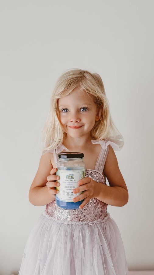 Instagram post by @thegardnerstory__ for Natures Farmer Sea. Caption reads: [...] a child like this you need to try....