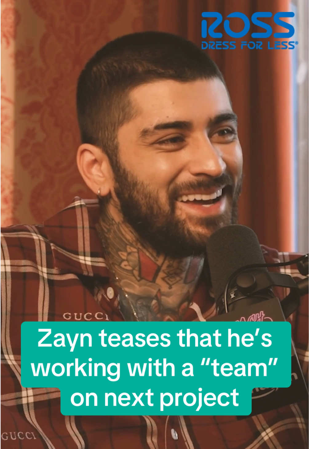 TikTok post by @zachsangshow for Ross Dress for Less. Caption reads: [...] #zayn #zaynmalik #sponsored by @Ross Dress....