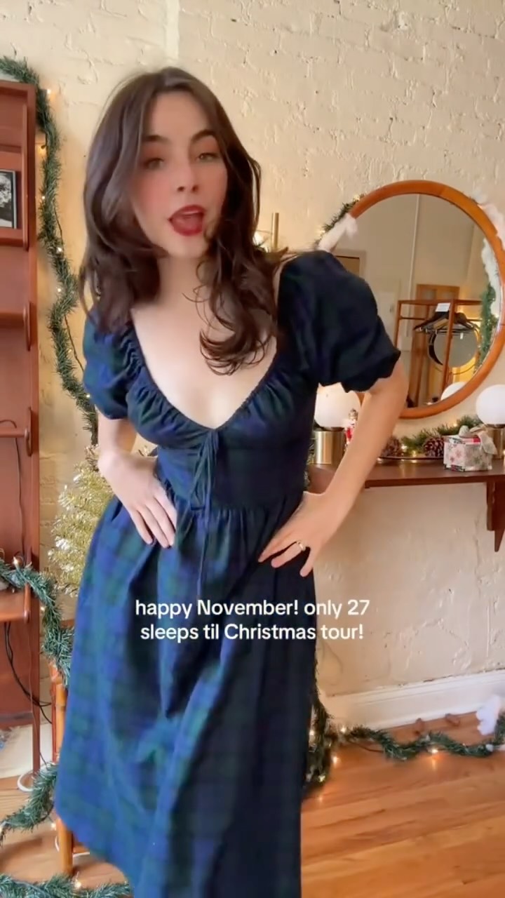 Instagram post by @stellakcole for Hill House Home. Caption reads: November is CHRISTMAS pretty much!! 🎄 #singing....