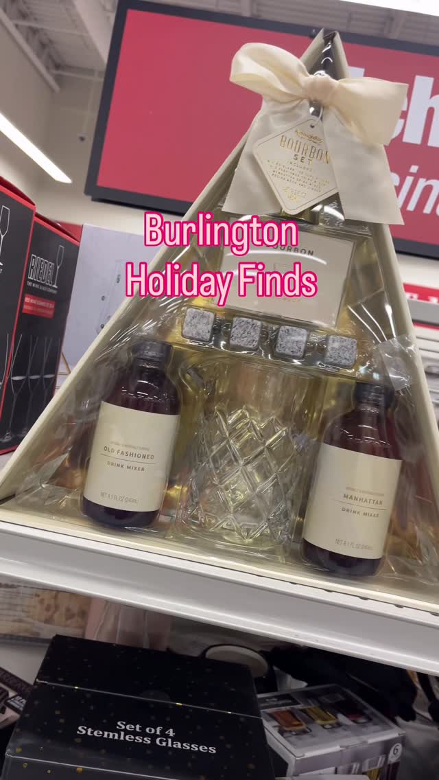 Instagram post by @spdrinksss for Burlington. Caption reads: Here We Go Again @burlingtondeals Holiday Finds....