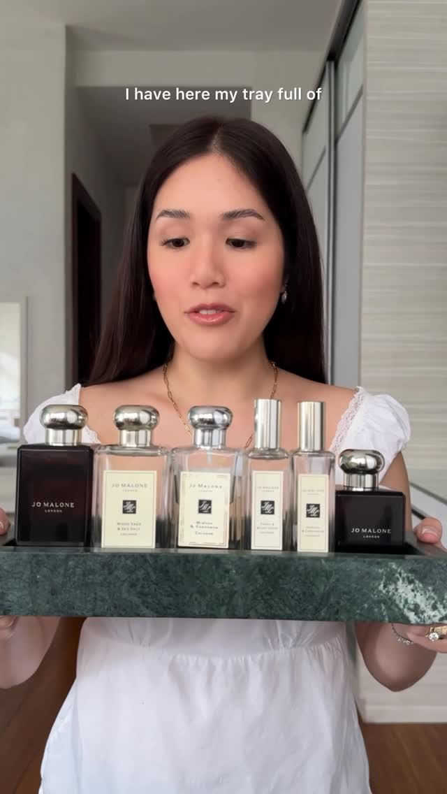 Instagram post by @whatchynnawears for Jo Malone London. Caption reads: Layering fragrances was admittedly intimidating....