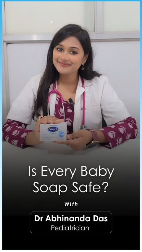 Instagram post by @avinanda0711 for Cetaphil Baby. Caption reads: [...] made for delicate skin. 🫧👶🏻 Cetaphil Baby....