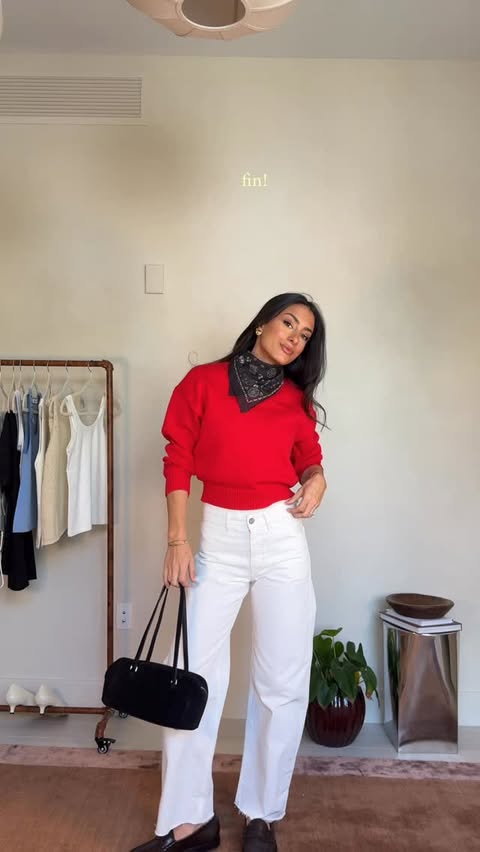 Instagram post by @bynicolevoz for J.Crew. Caption reads: a few pieces that always work❤️ @jcrew #ad Comment....
