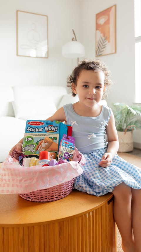 Instagram post by @simplyesrag for Melissa & Doug. Caption reads: [...] imagination and hands-on play, and Melissa &....